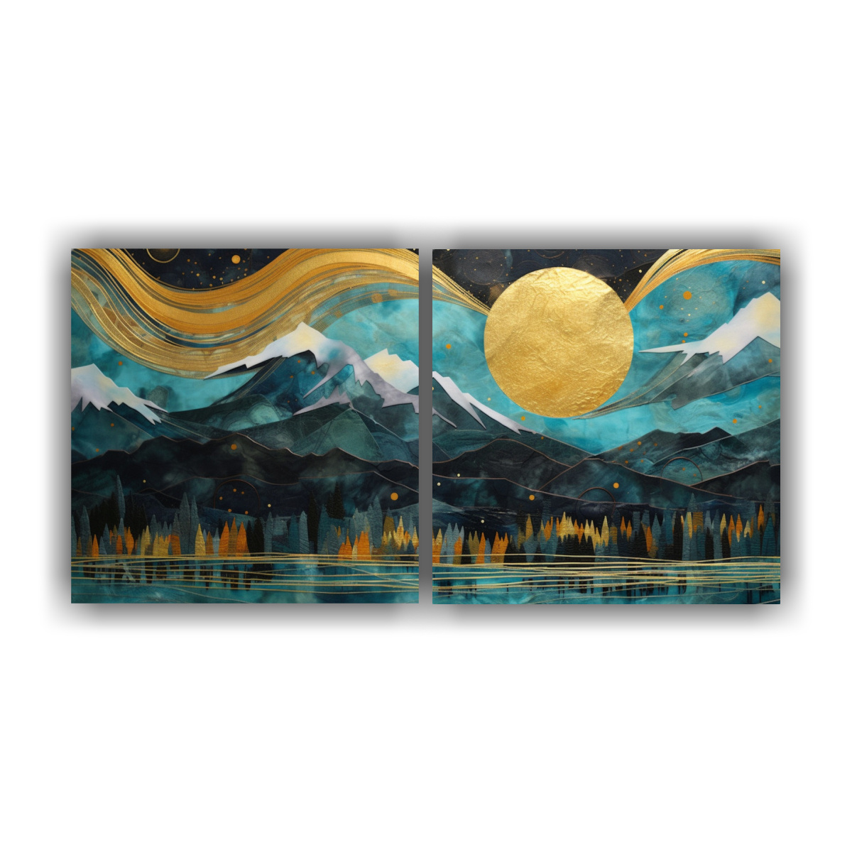 DIPTICO DE ALTA CALIDAD: VISIÓN DE UNA PINTURA 60X30 CM - 1