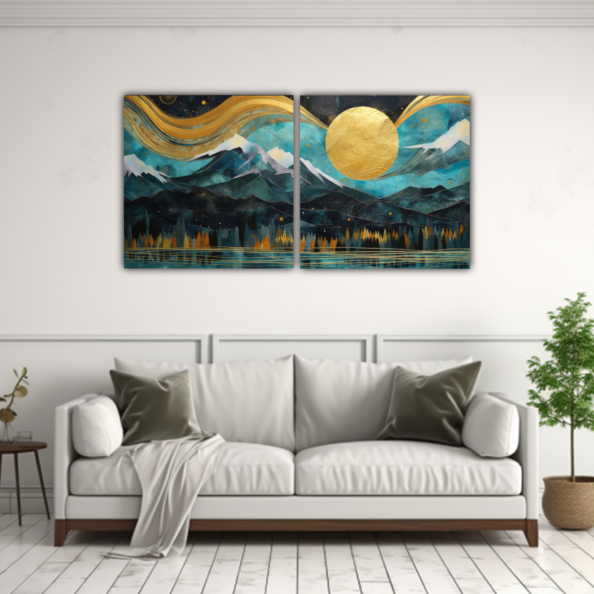DIPTICO DE ALTA CALIDAD: VISIÓN DE UNA PINTURA 60X30 CM - 2