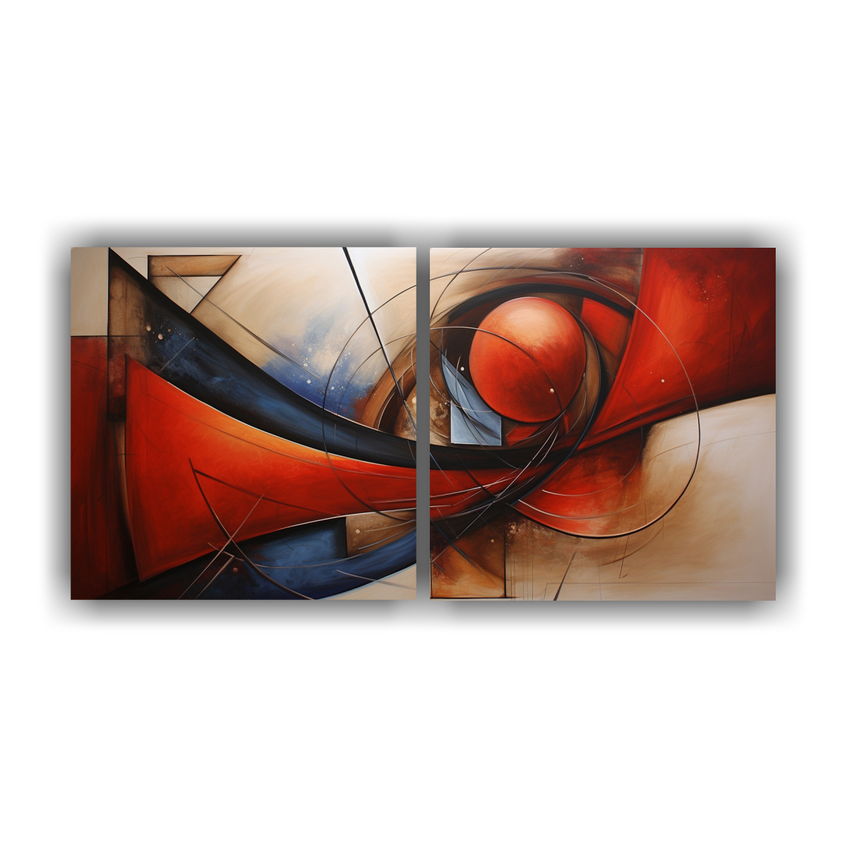 PINTURA ABSTRACTA MODERNA DECORATIVA, COLORES EN 140X70 CM - 1