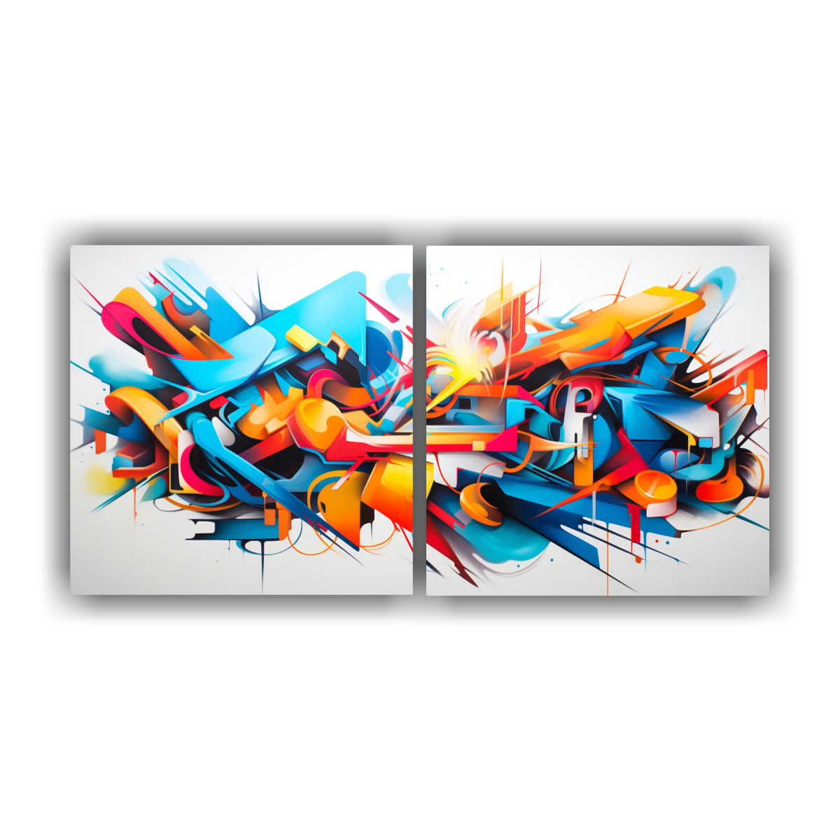 CUADRO ABSTRACTO DE PARED INSPIRADO EN LA 60X30 CM - 1