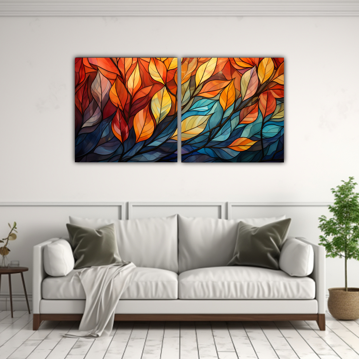 CUADROS DECORATIVOS DE DOS CANVAS MOVIMIENTO 160X80 CM - 2