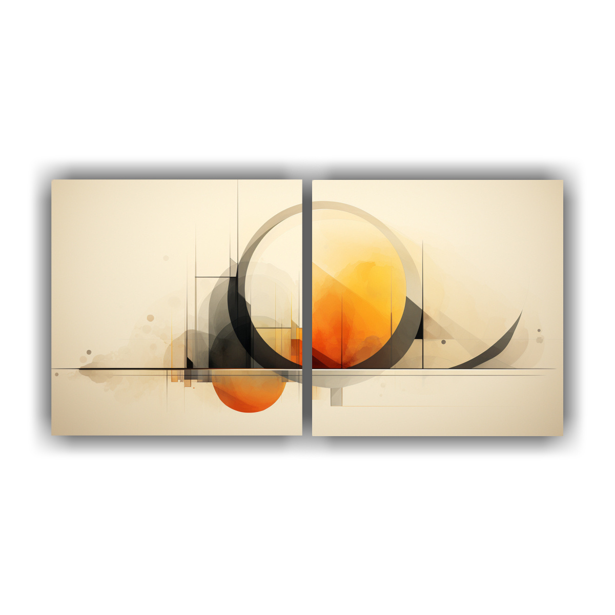 CONJUNTO DE 2 TELAS EN BASTIDOR CON DISEÑO 80X40 CM - 1