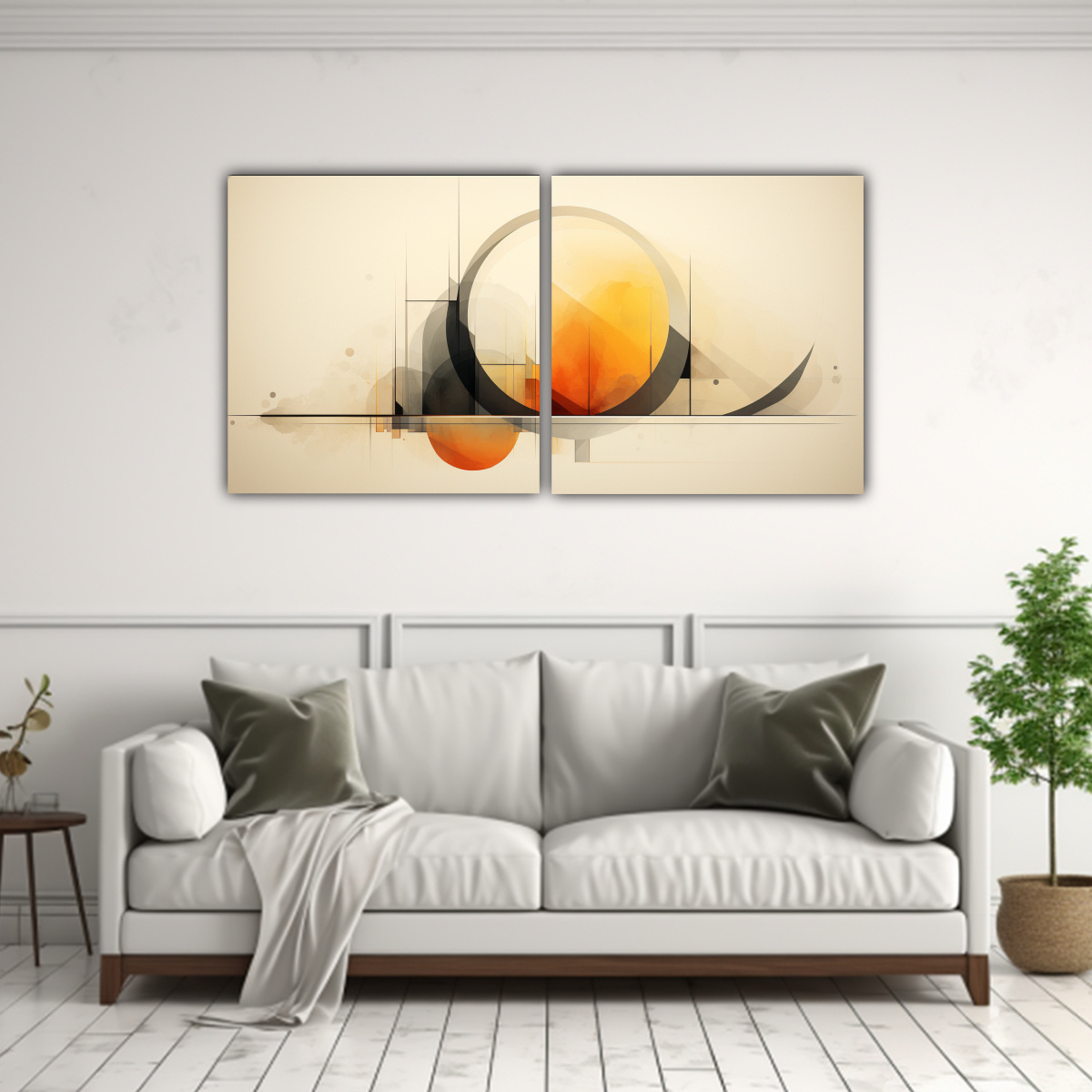 CONJUNTO DE 2 TELAS EN BASTIDOR CON DISEÑO 80X40 CM - 2