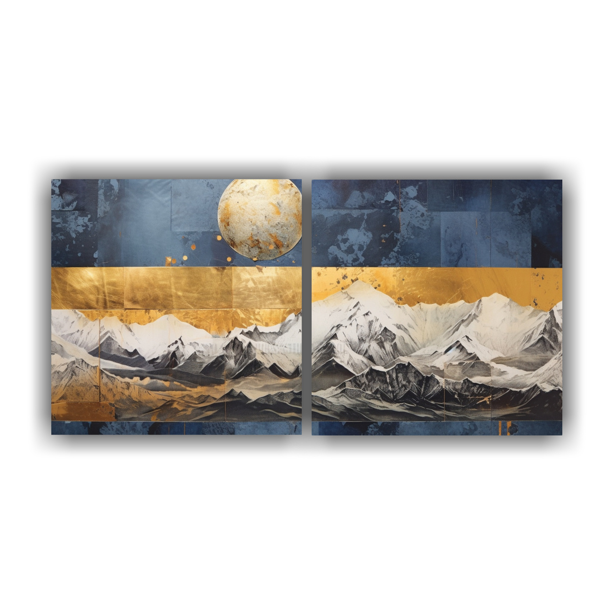 CONJUNTO 2 CUADROS EN TELA PODEROSO PAISAJE DE 80X40 CM - 1