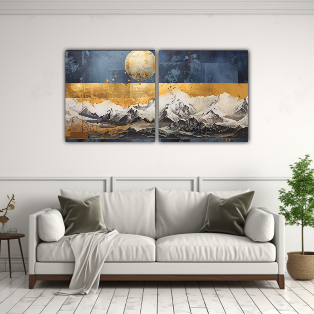 CONJUNTO 2 CUADROS EN TELA PODEROSO PAISAJE DE 80X40 CM - 2