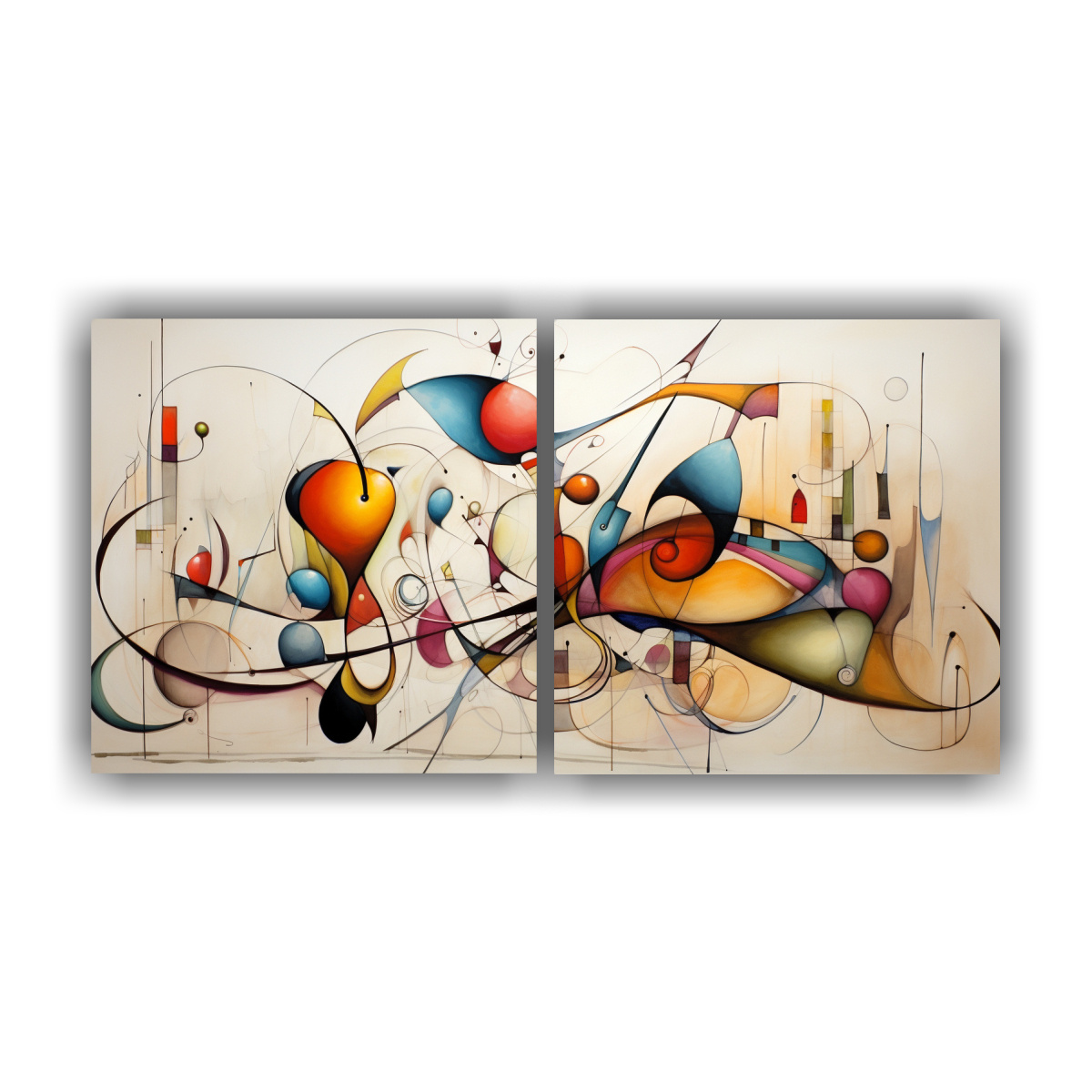CUADROS VANGUARDIA: ARTE ABSTRACTO ACUARELA 40X20 CM - 1