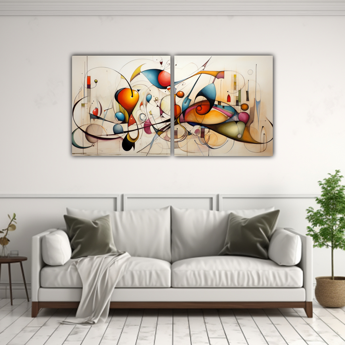 CUADROS VANGUARDIA: ARTE ABSTRACTO ACUARELA 40X20 CM - 2