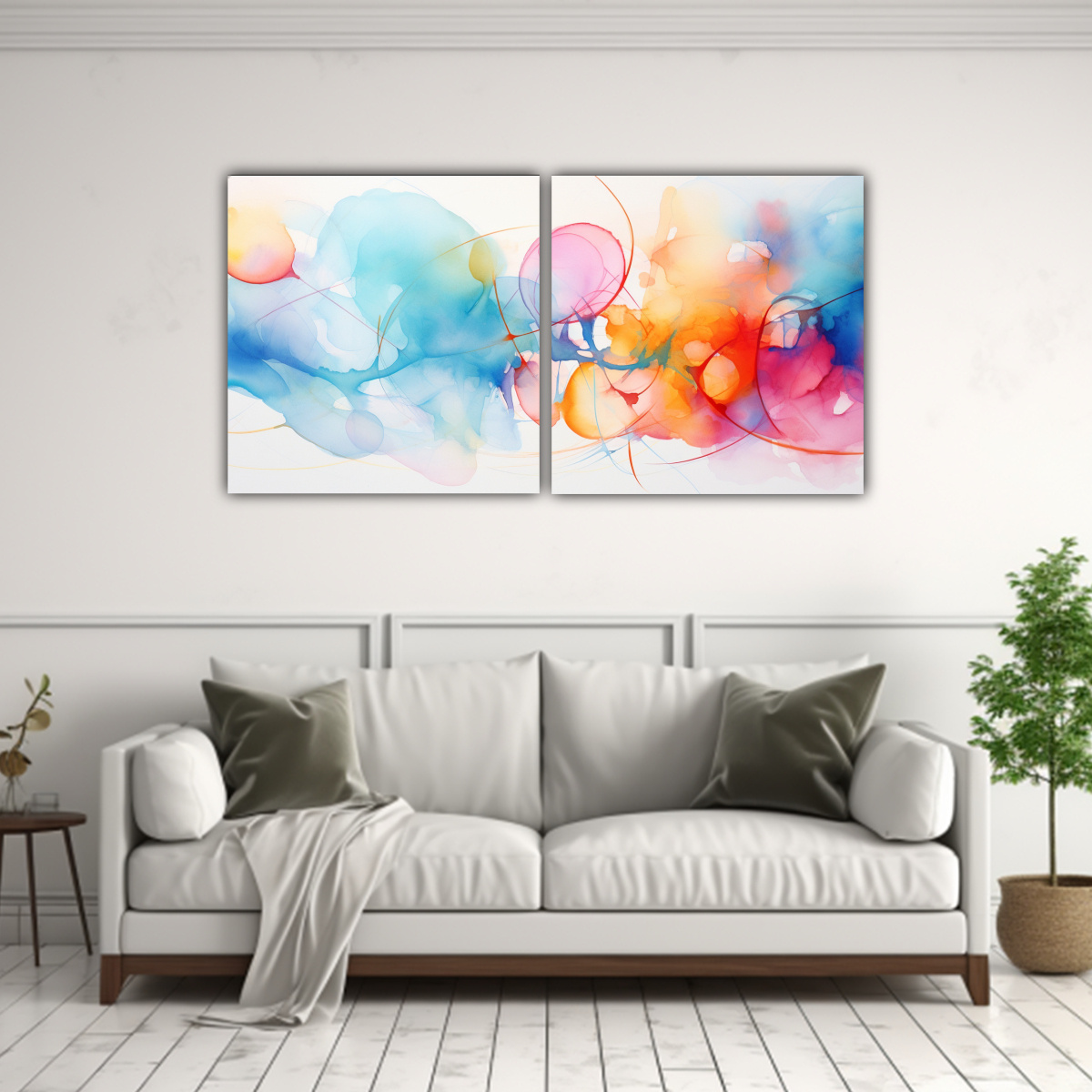 PINTURA EXPRESIONISTA ABSTRACTA INSPIRADA EN LA 160X80 CM - 2