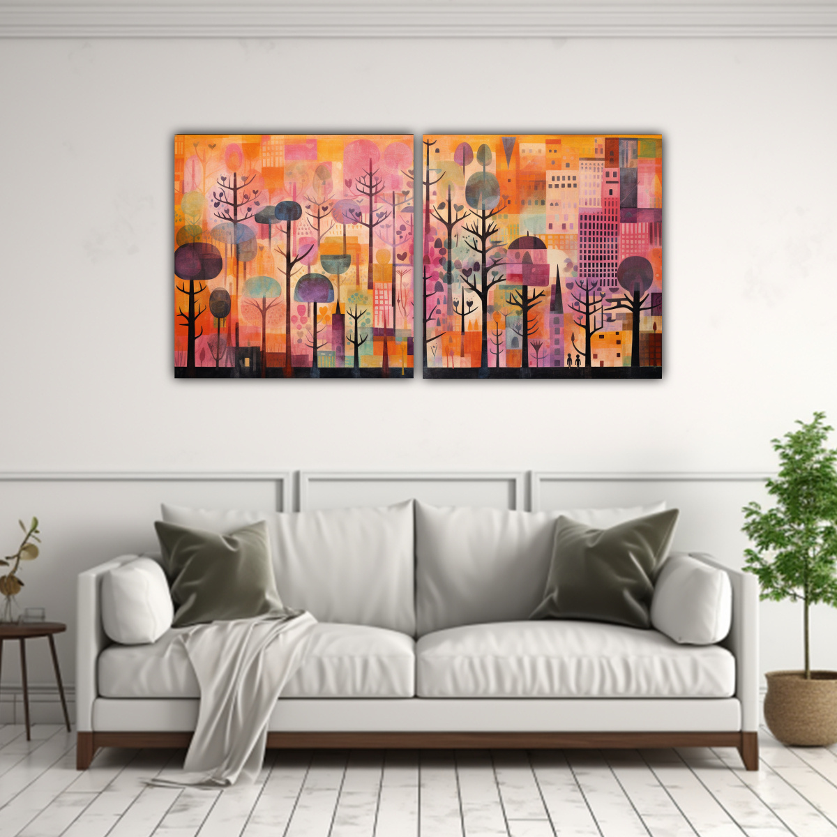 ARTES CALIDOS SET 2: PINTURAS DECORATIVAS DE ARTE 160X80 CM - 2