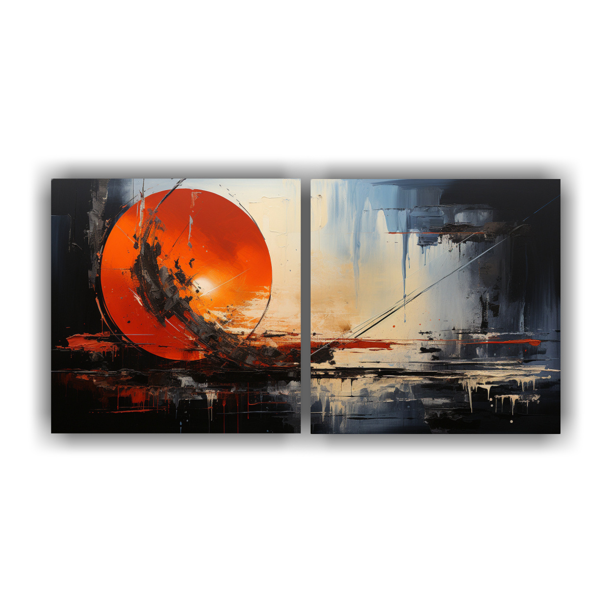 PINTURAS ABSTRACTAS CONTEMPORÁNEAS PARA 40X20 CM - 1