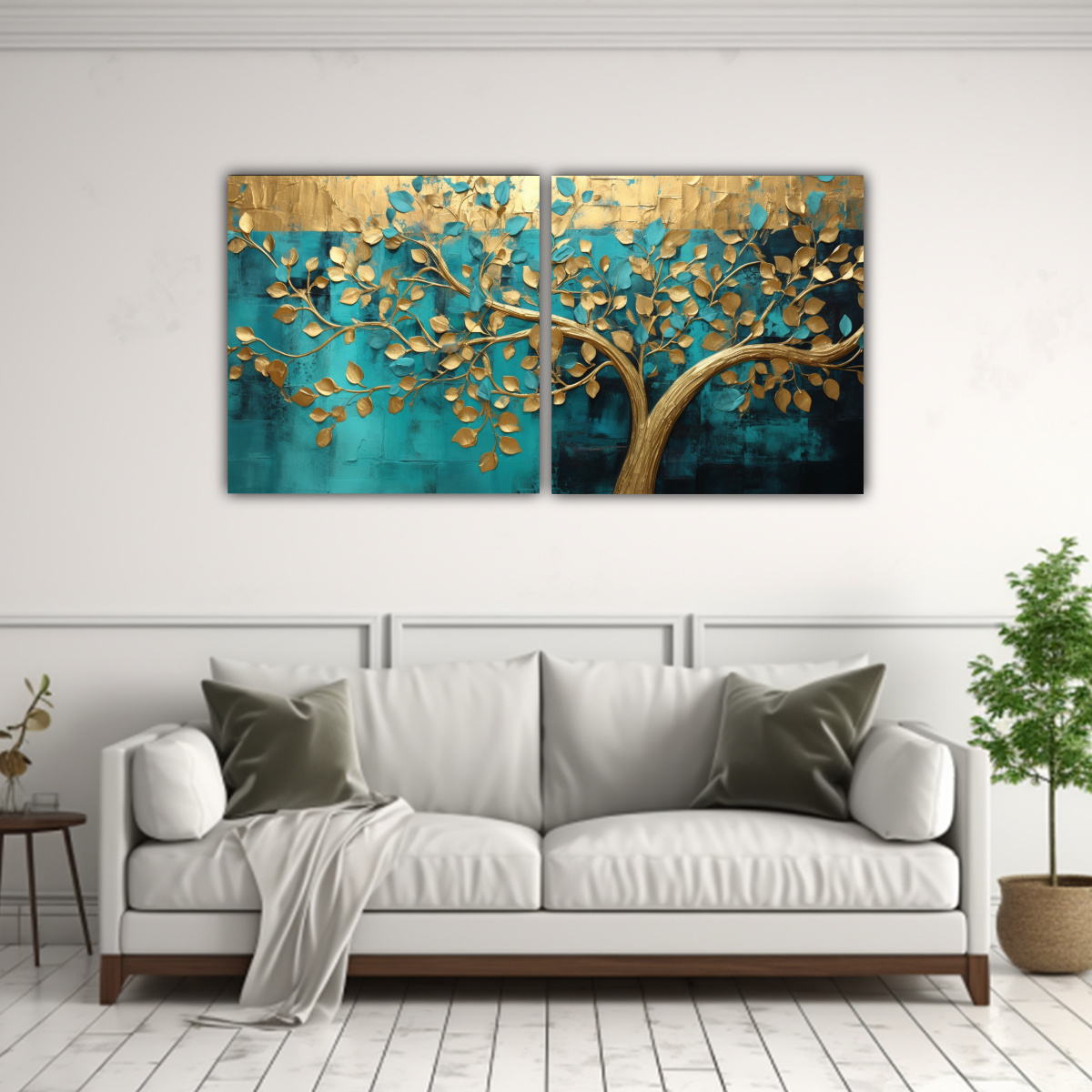 CONJUNTO DE ARTE GRÁFICO: IMAGEN DE ÁRBOL EN 120X60 CM - 2