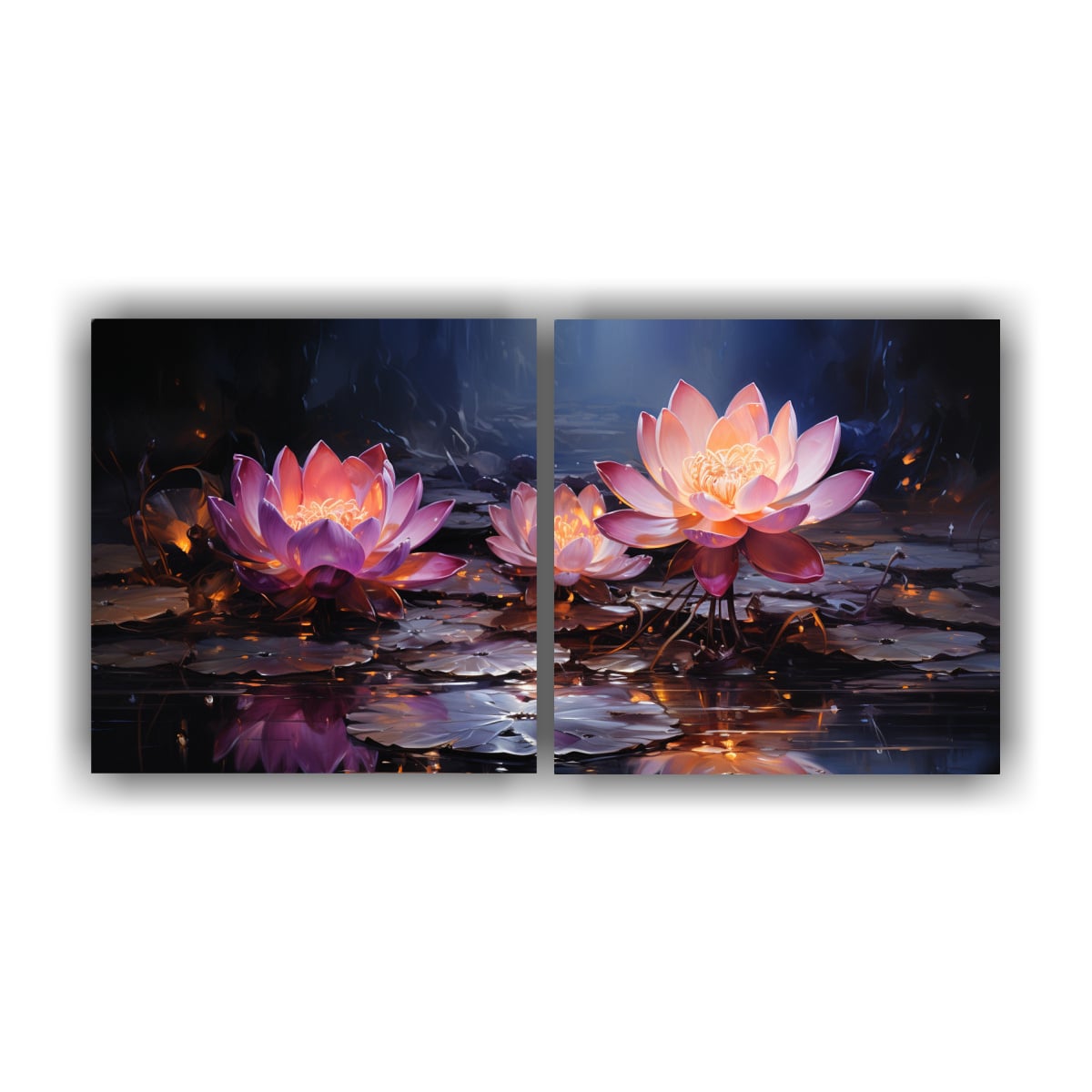 PINTURA LIENZO HERMOSO VITALIDAD LOTO NEGRO 120X60 CM - 1