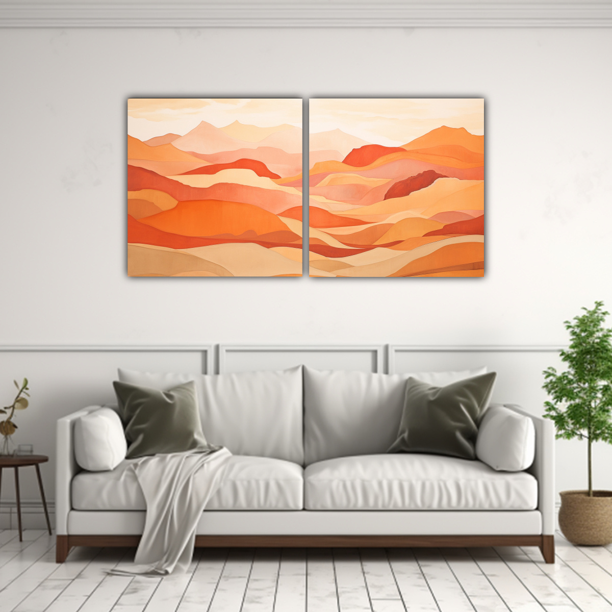 PAISAJE DESÉRTICO SERENO: REPRESENTACIÓN 40X20 CM - 2