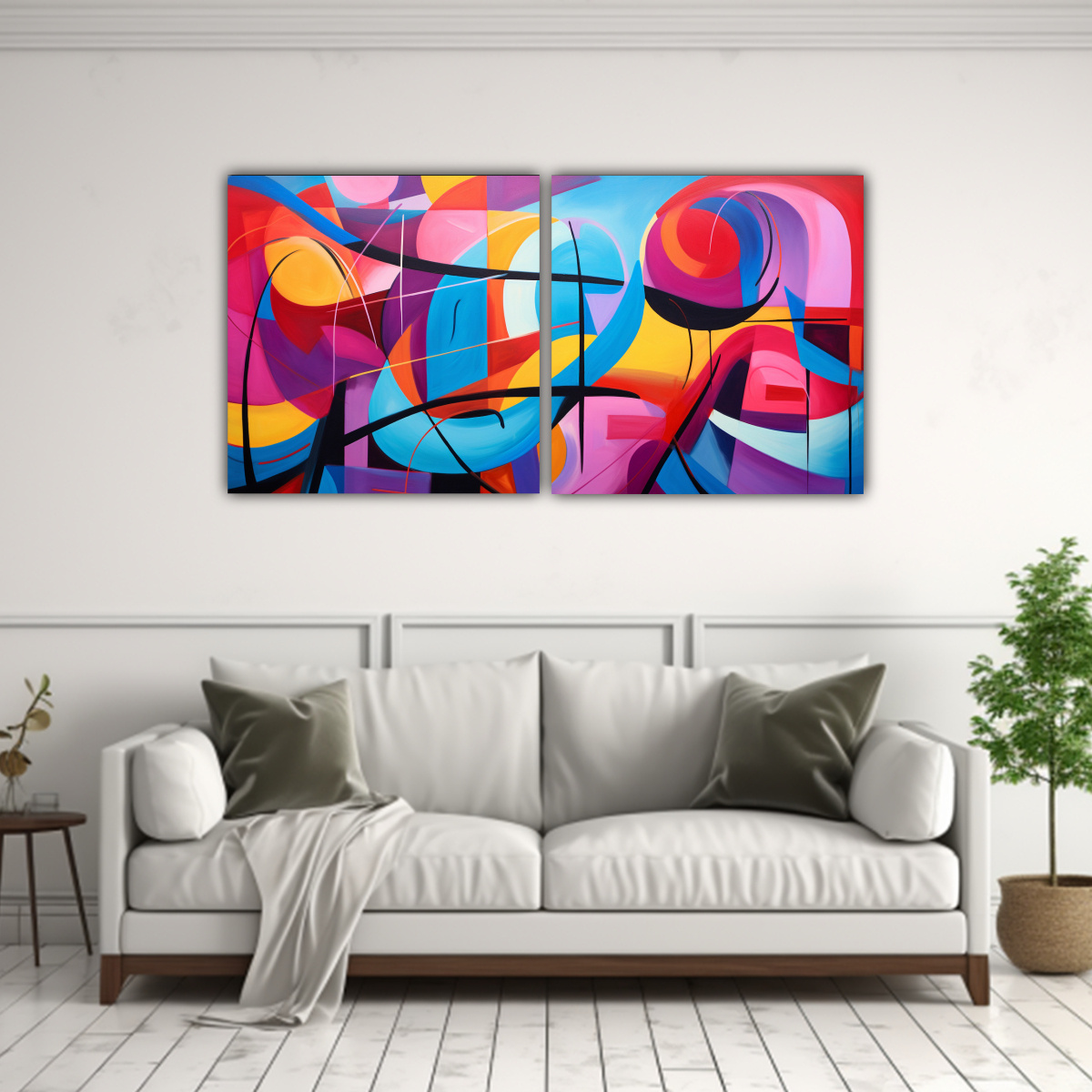 PINTURAS DECORATIVAS INSPIRADAS EN LA VITALIDAD 60X30 CM - 2