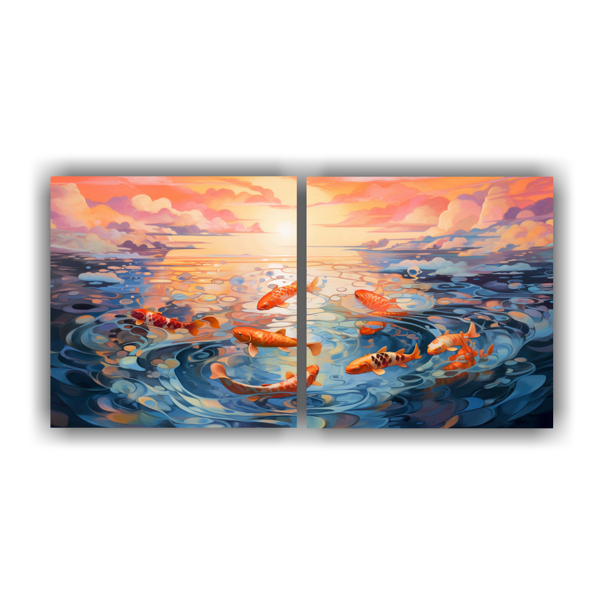 PINTURAS DECORATIVAS DE TELA ACUARELA RIPPLES 160X80 CM - 1