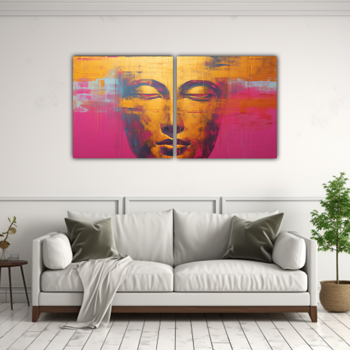 CUADROS DE DECORACIÓN DE ESTILO ABSTRACTO CON 80X40 CM - 2