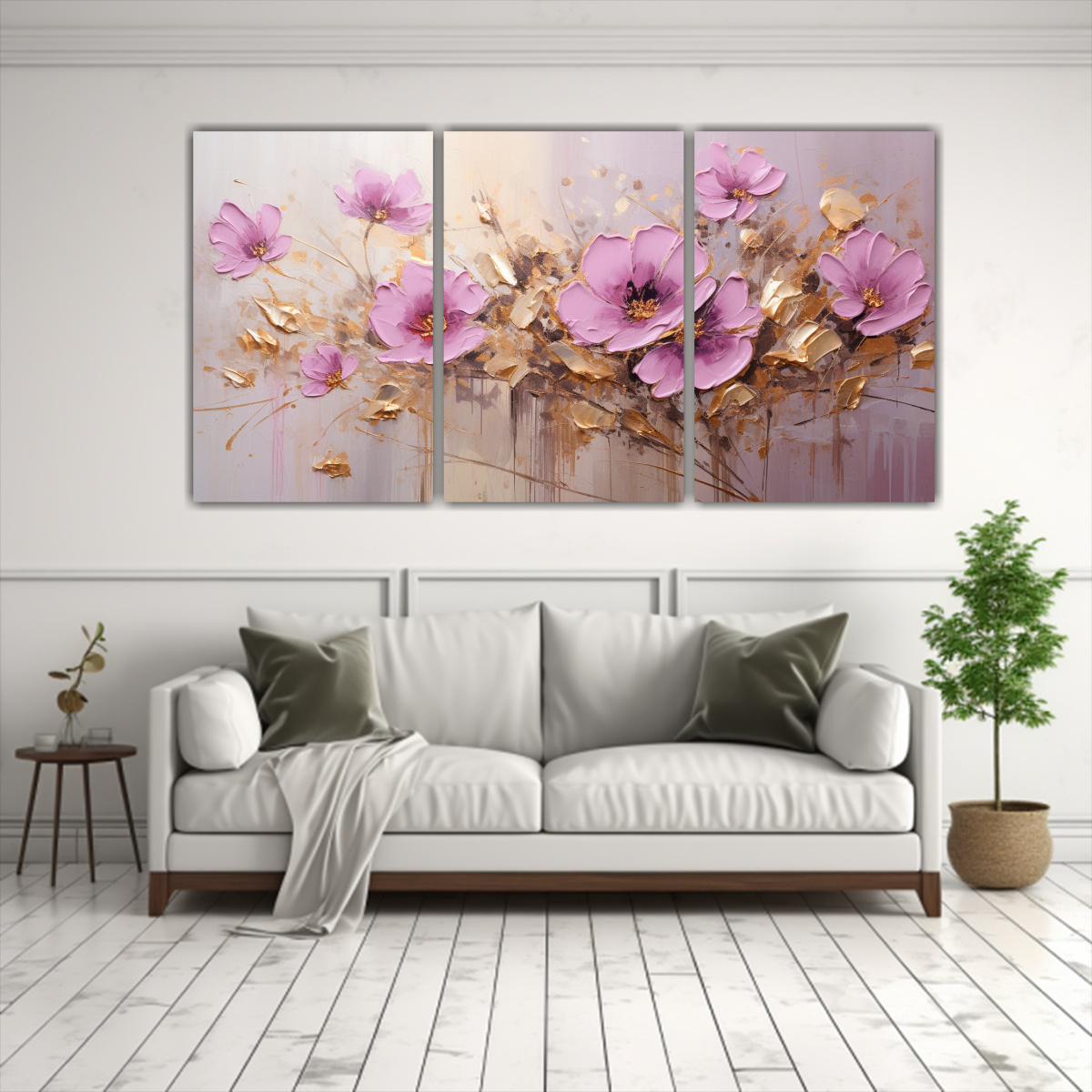SET 3 CUADROS COMPOSICIÓN INTENSO PINTURA EN 180X90 CM - 2