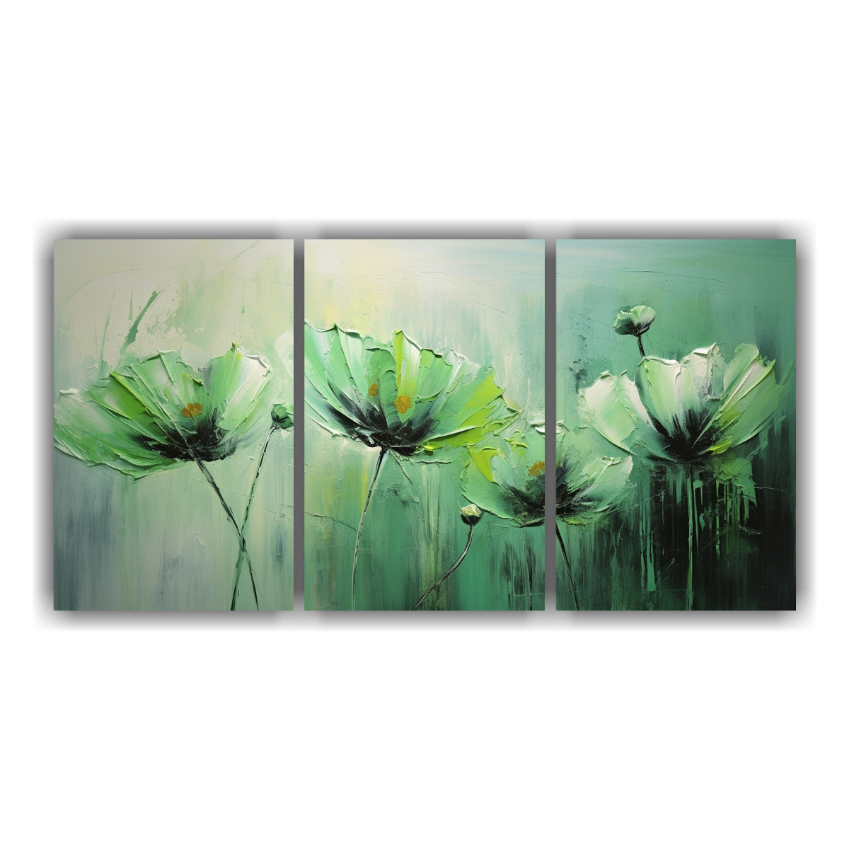 CUADROS CONCEPTO PERSPECTIVA A GREEN AND BLACK 90X45 CM - 1