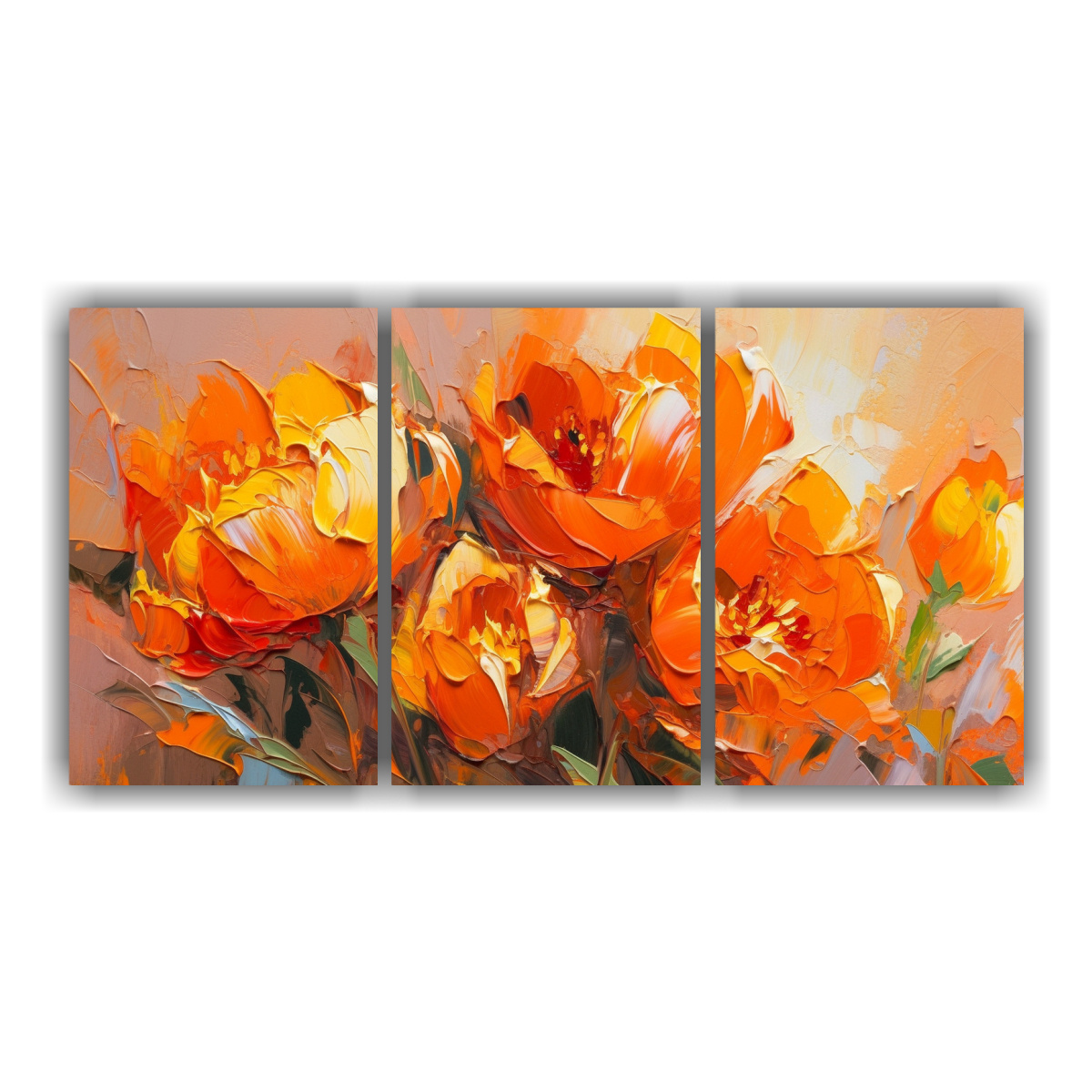 LIENZOS ESTILO GALERÍA, ESPACIO EN TONOS NARANJA 120X60 CM - 1