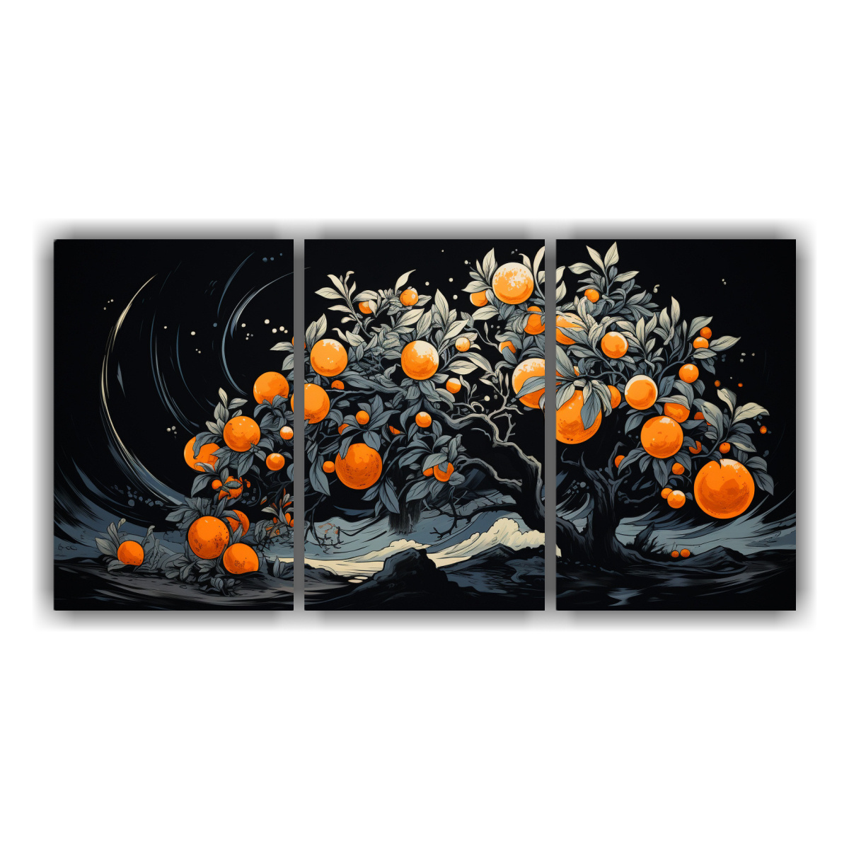 PINTURAS DECORATIVAS DE TRES CUADROS CREATIVA EN 180X90 CM - 1