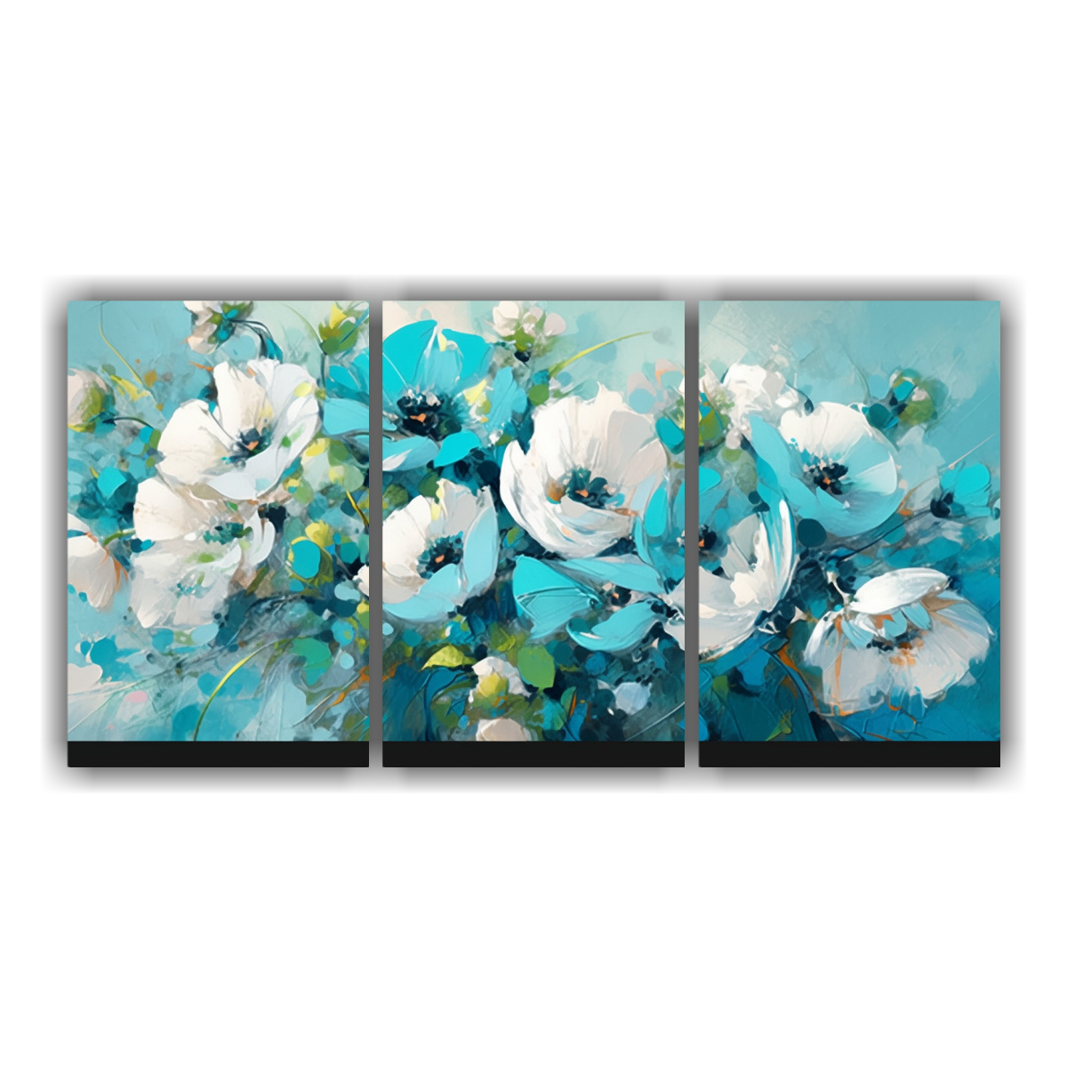 CUADRO TRES ARTES VANGUARDIA ESCENA TURQUESA 120X60 CM - 1