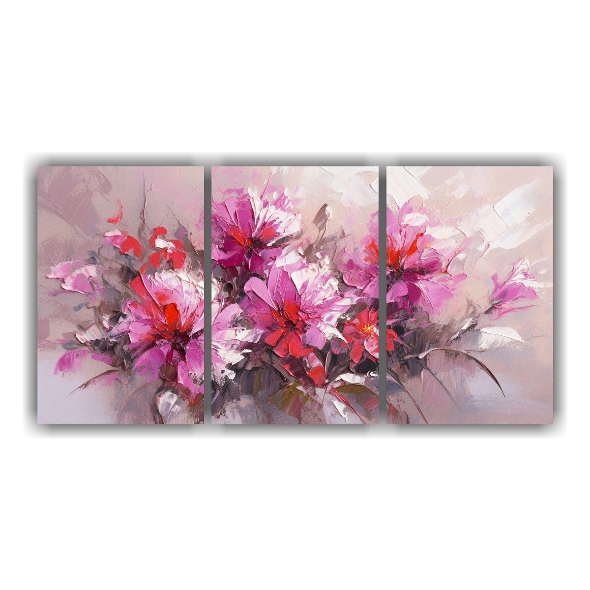 PINTURA DE FLORES EN LIENZO EN EL ESTILO MODERNO 240X120 CM - 1