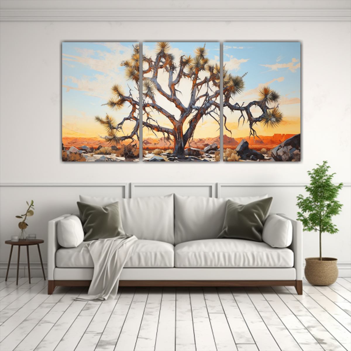 TRES LIENZOS DE TELA OBRA MAESTRA JOSHUA TREE 150X75 CM - 2