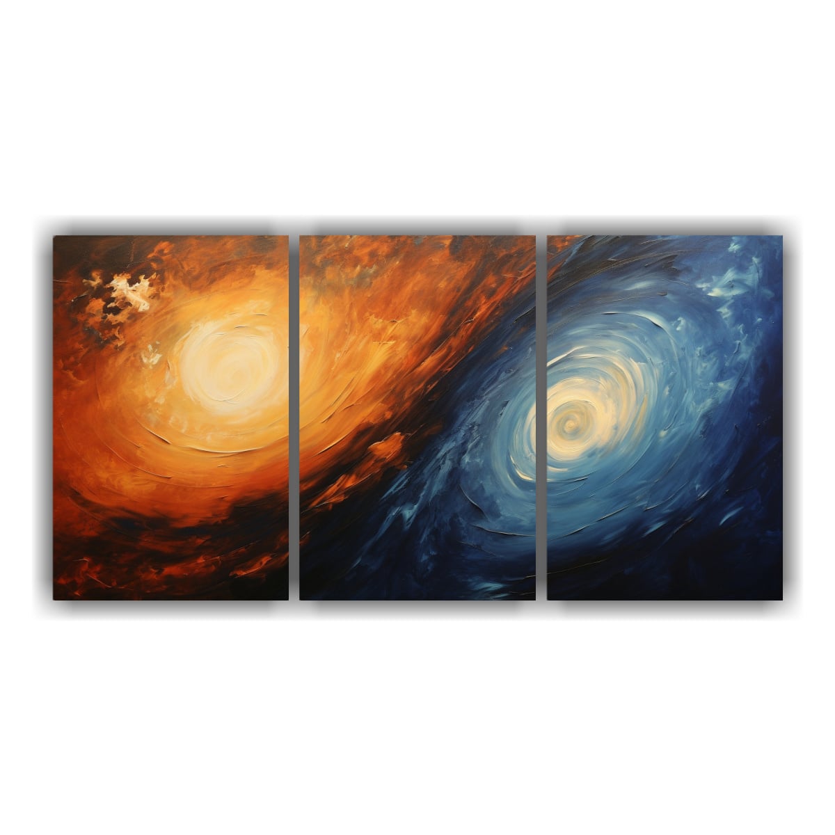 SET 3 CUADROS MOVIMIENTO RELIEVE, ARTE EN LIENZO 240X120 CM - 1
