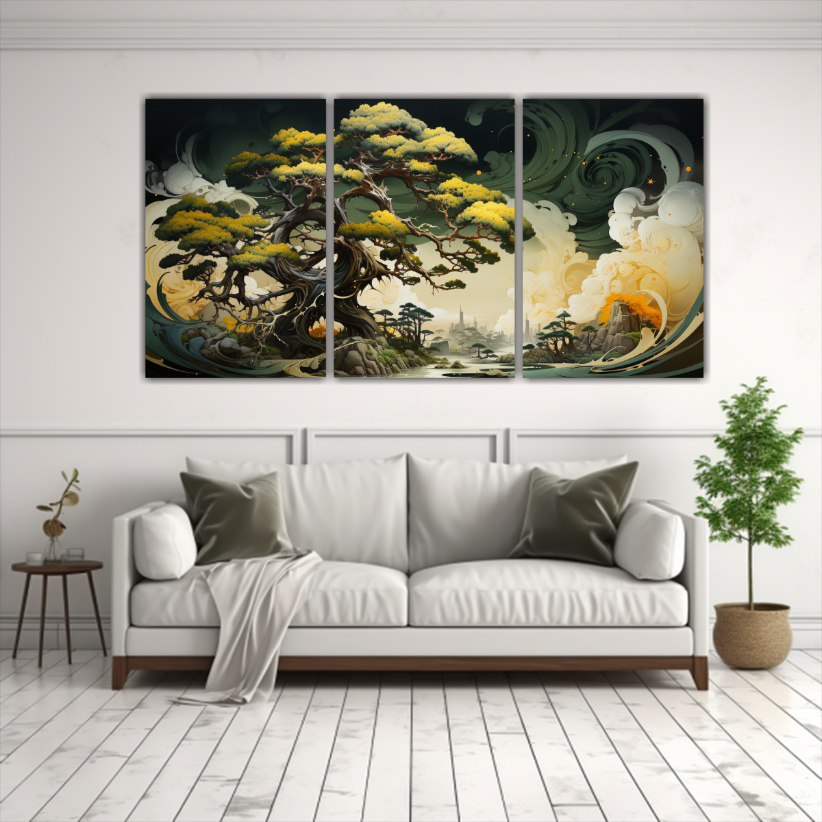PINTURAS DECORATIVAS DE ÁRBOL DE ENEBRO EN 90X45 CM - 2