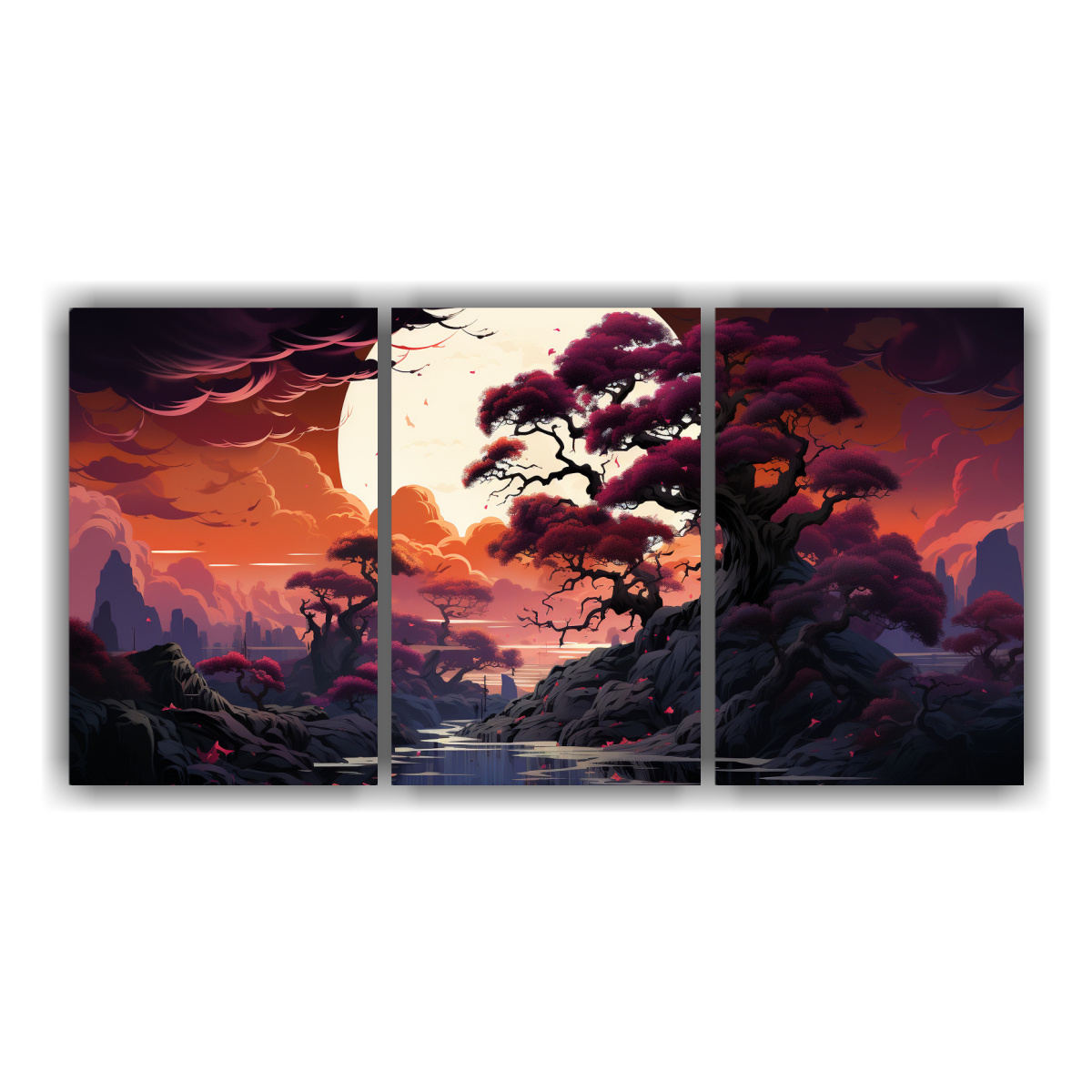 PINTURA DECORATIVA TRES CANVAS VANGUARDIA 240X120 CM - 1