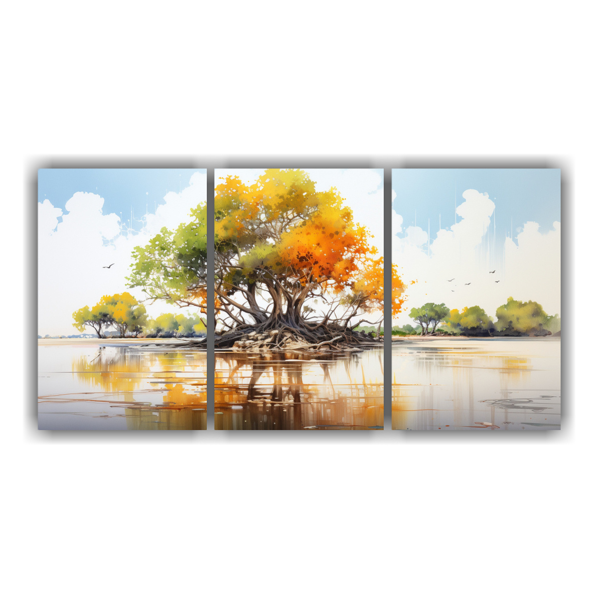 PINTURAS DECORATIVAS ABSTRACTAS DE COLORES 120X60 CM - 1