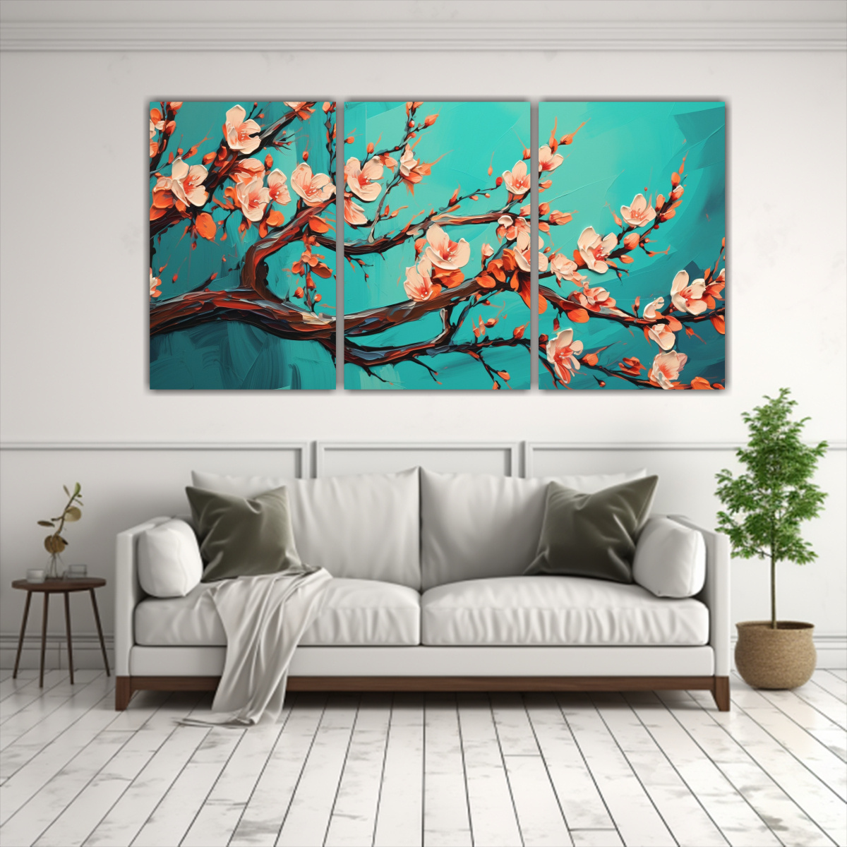 COMPOSICIÓN EQUILIBRADA DE UN ÁRBOL MELOCOTÓN 240X120 CM - 2
