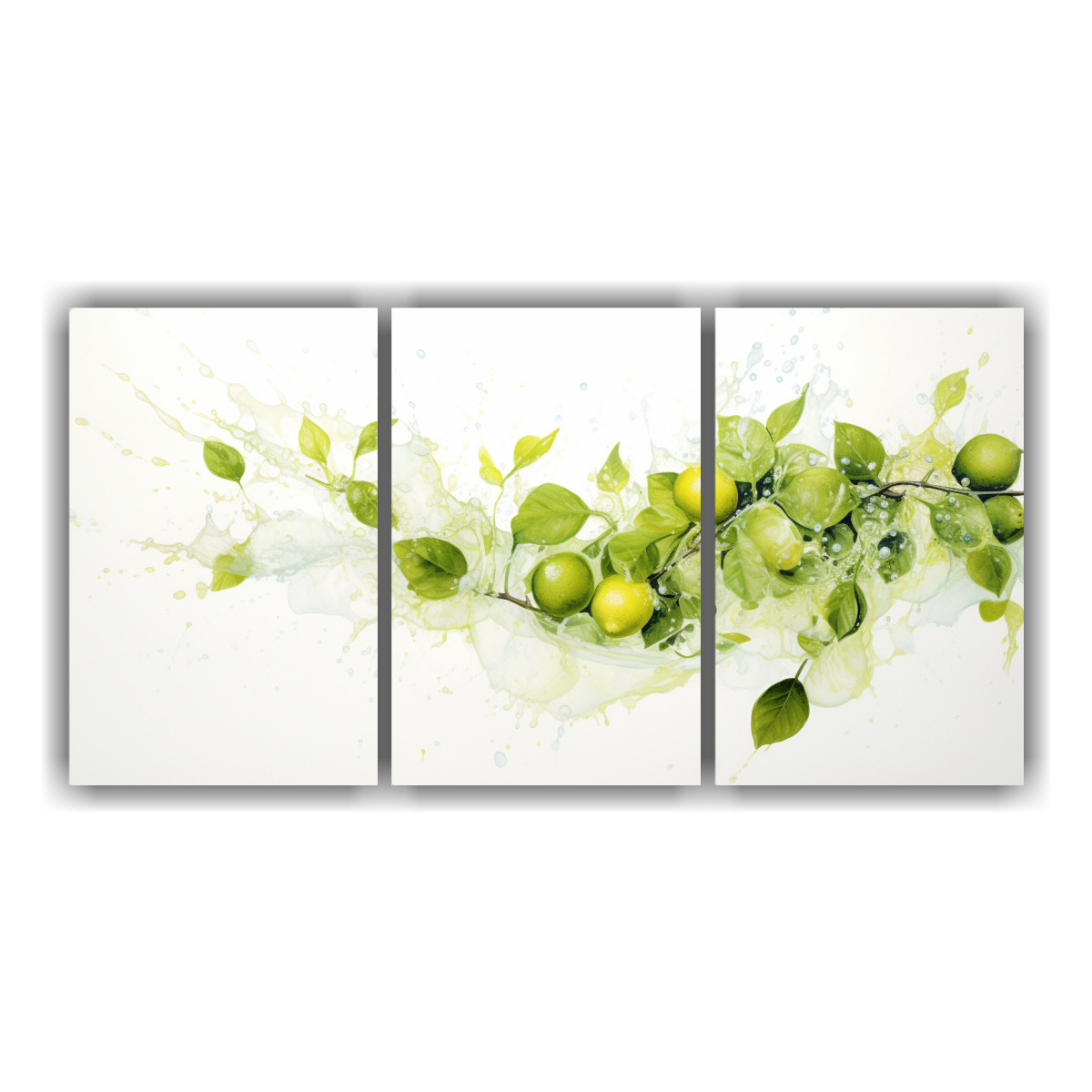 CUADROS ABSTRACTOS VIBRANTES DE AGUA LINDEN, 60X30 CM - 1
