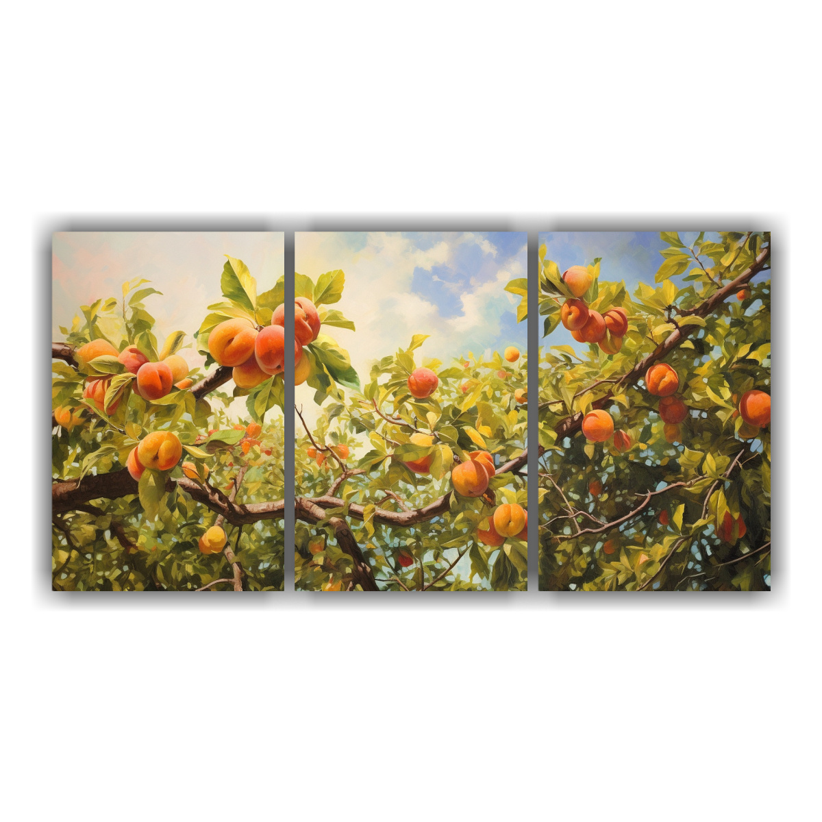 SET 3 COMPOSICIONES DE FRUTALES ADORABLES PINTURA 150X75 CM - 1