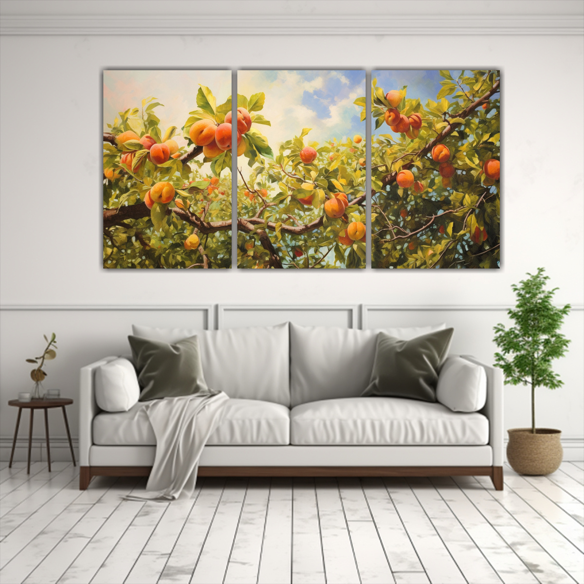 SET 3 COMPOSICIONES DE FRUTALES ADORABLES PINTURA 150X75 CM - 2