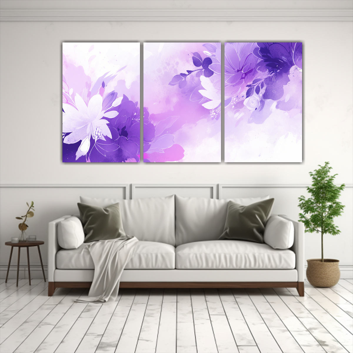 CONJUNTO DE 3 CUADROS IMPACTANTE TELA CANVAS 180X90 CM - 2
