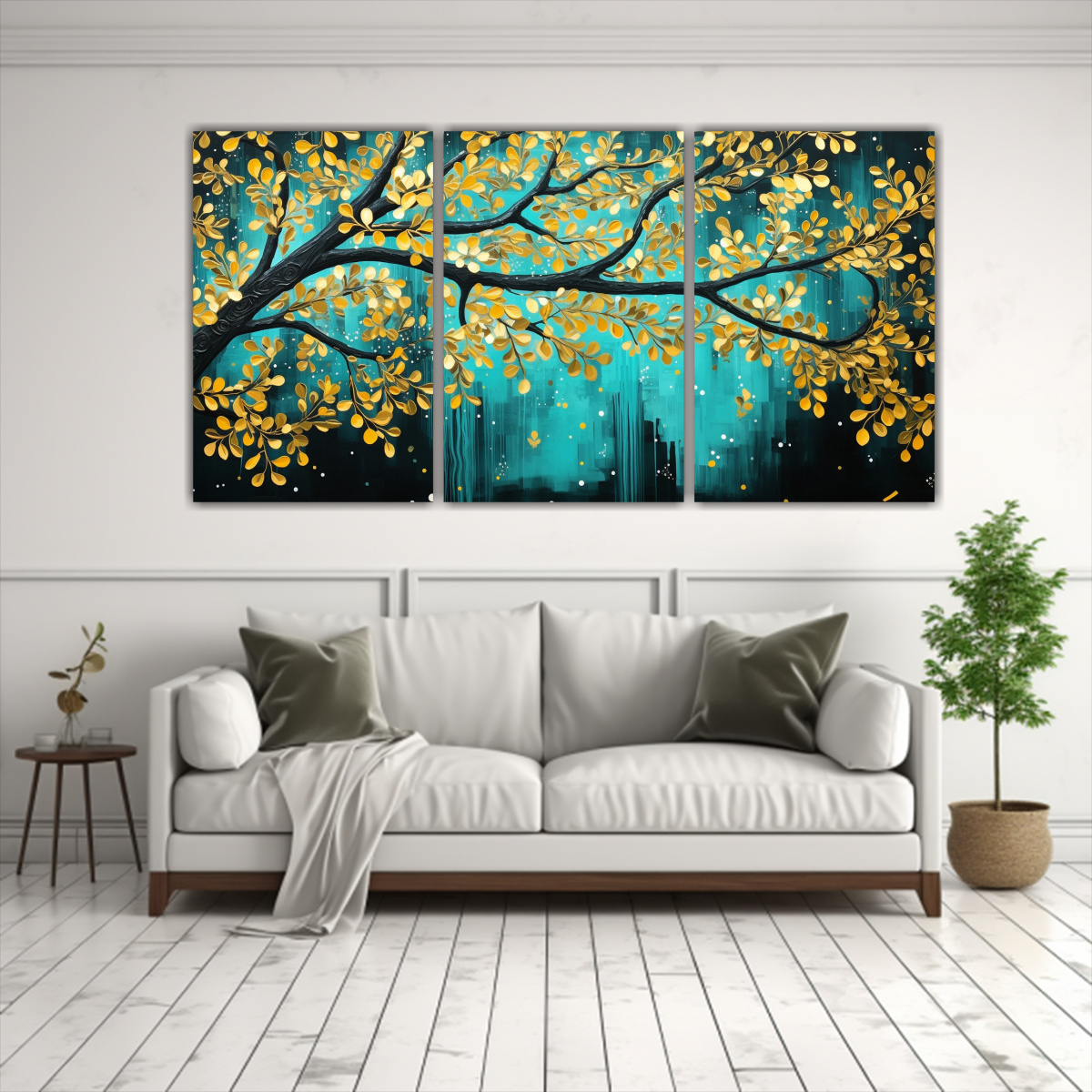 CUADRO MINIMALISTA CÁLIDOS DEL BOSQUE EN 150X75 CM - 2