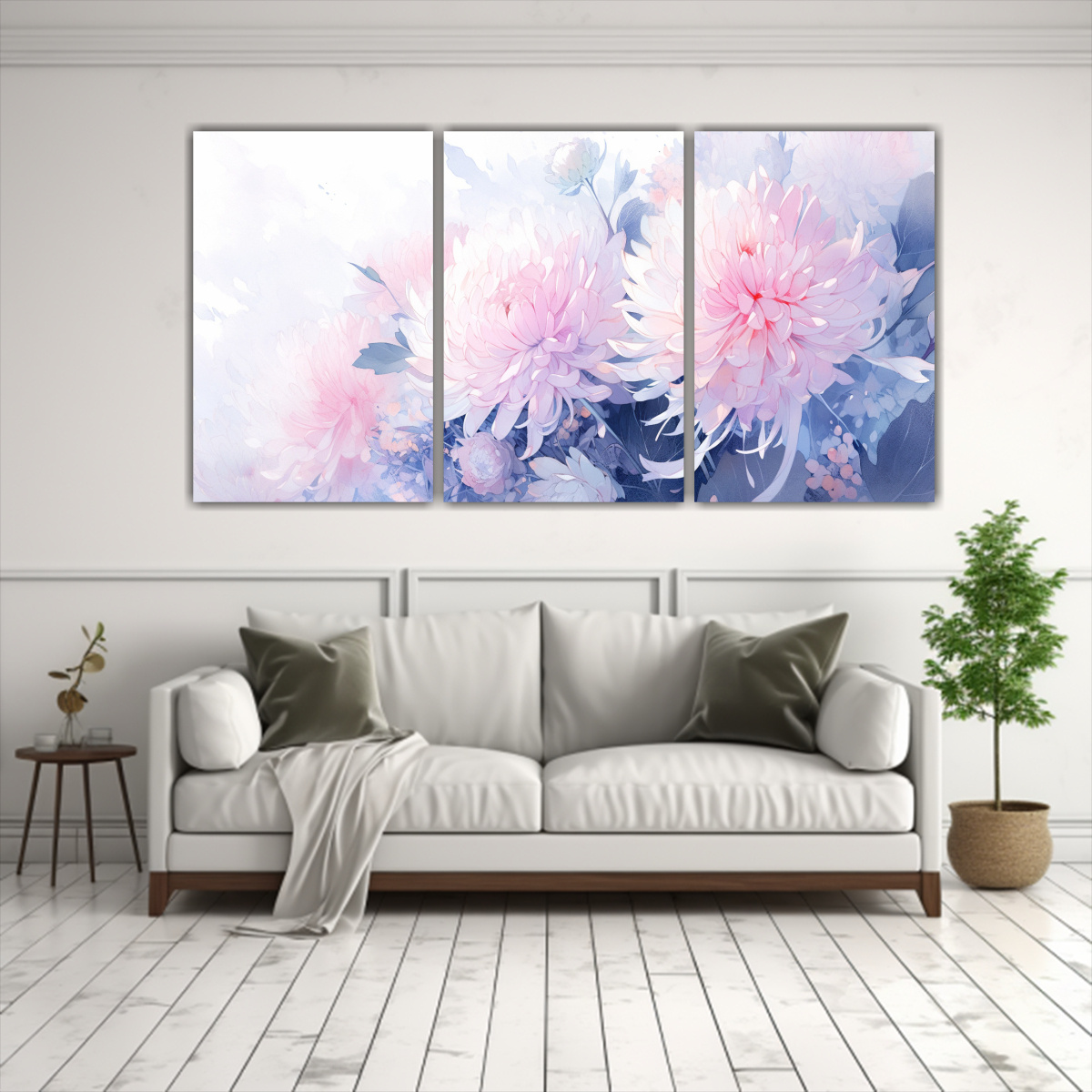 CUADRO BASTIDOR DECORACIÓN CHRYSANTHEMUMS 150X75 CM - 2
