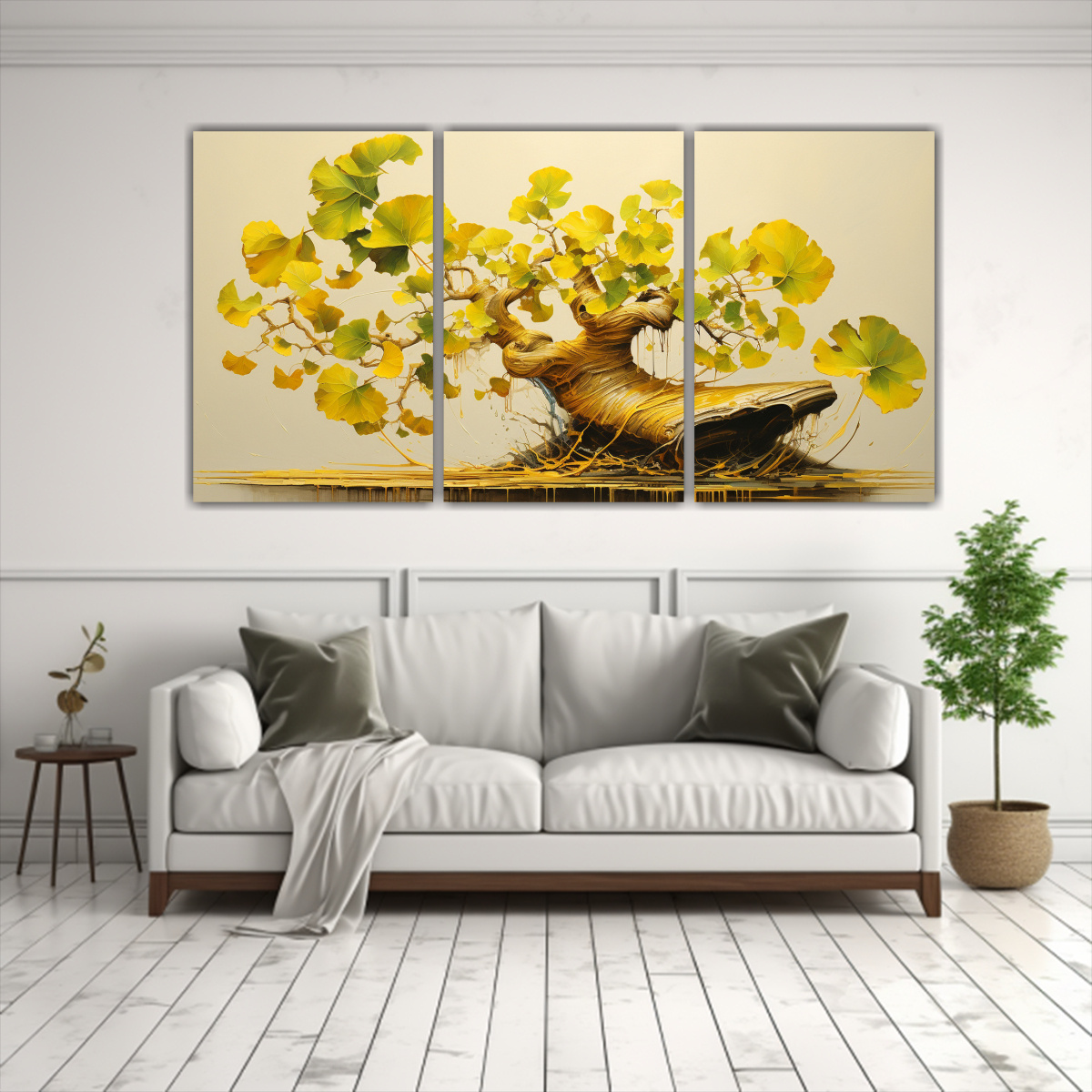 CUADRO ABSTRACTO DE ALTA CALIDAD CON ÁRBOL DE 180X90 CM - 2
