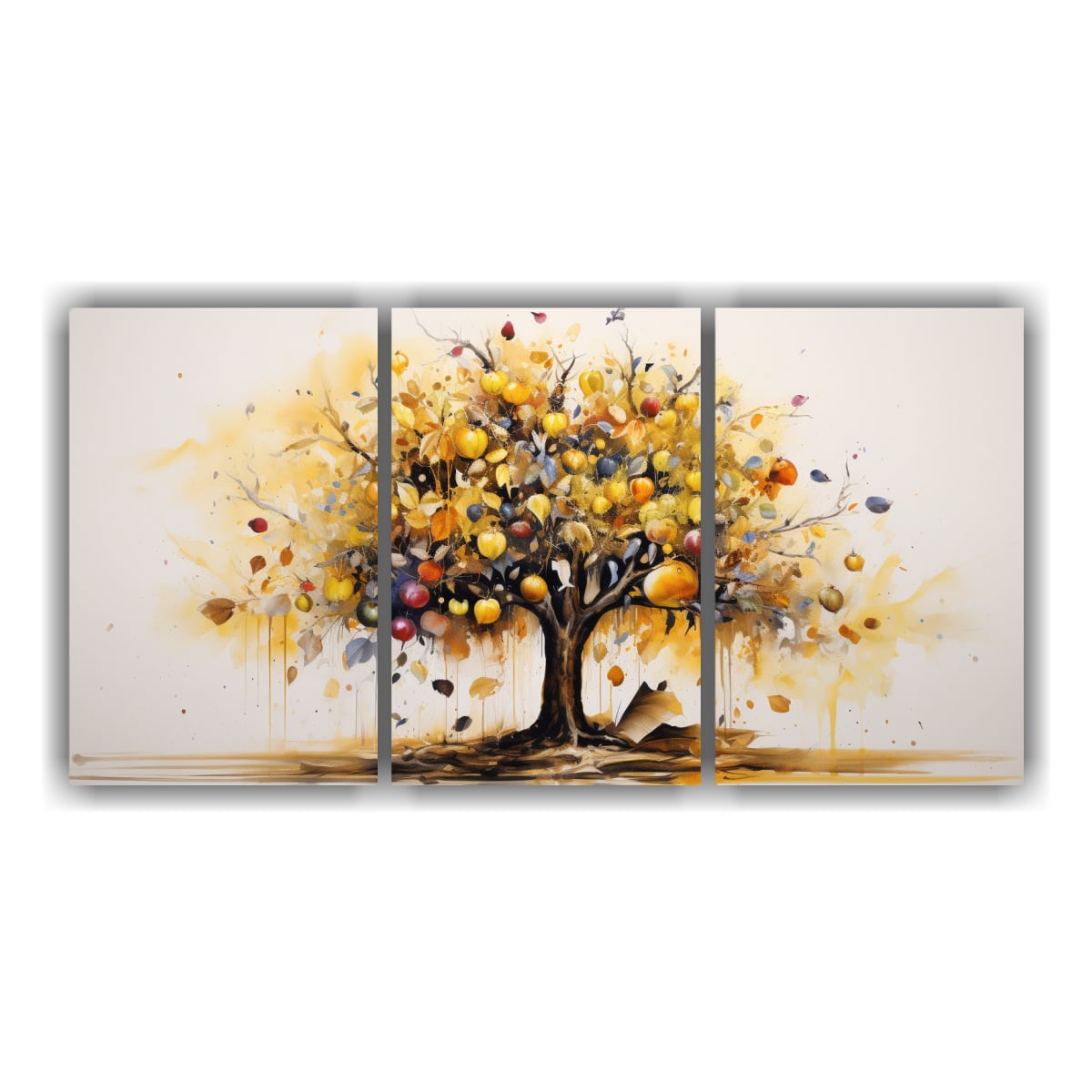 CONJUNTO 3 ARTES CALIDOS INSPIRACIÓN ÁRBOL 180X90 CM - 1