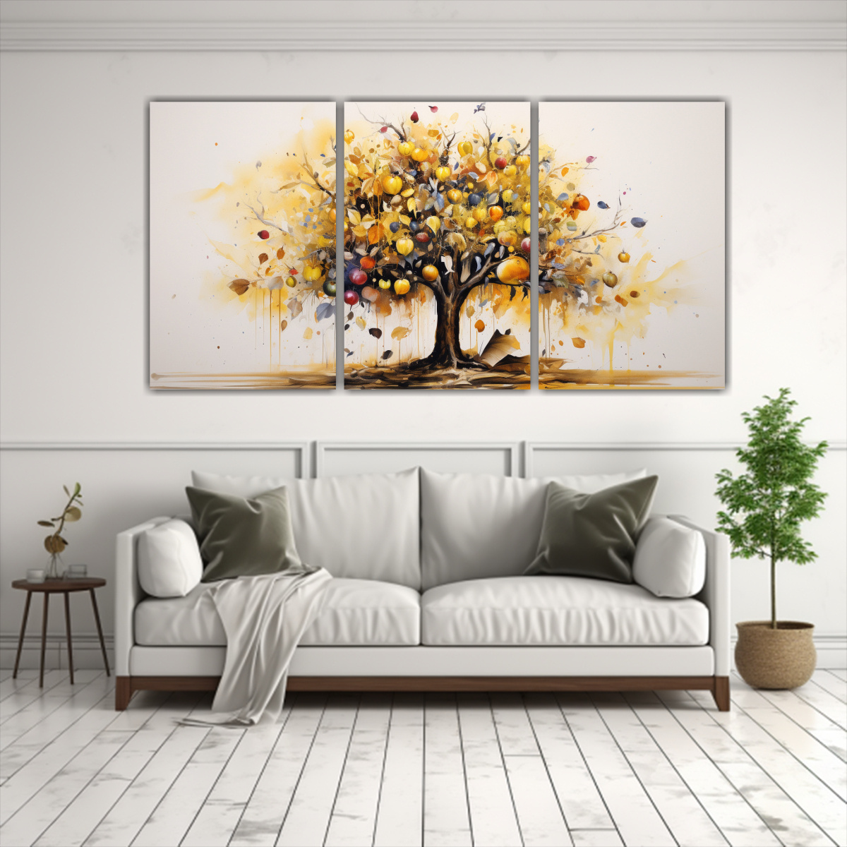 CONJUNTO 3 ARTES CALIDOS INSPIRACIÓN ÁRBOL 180X90 CM - 2