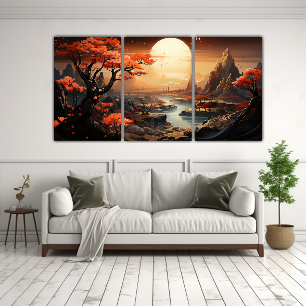 CONJUNTO DE 3 COMPOSICIONES EXPRESIÓN, COLORES 240X120 CM - 2