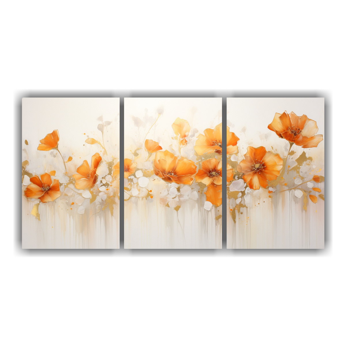 TRES LIENZOS DE TELA COMPOSICIÓN EXPRESIVA 150X75 CM - 1
