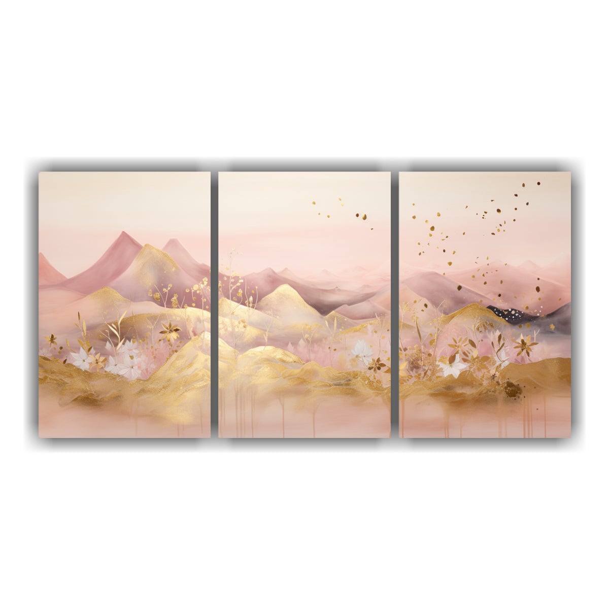 DÍPTICO DE PAISAJE DE MONTAÑA VINTAGE CON 150X75 CM - 1
