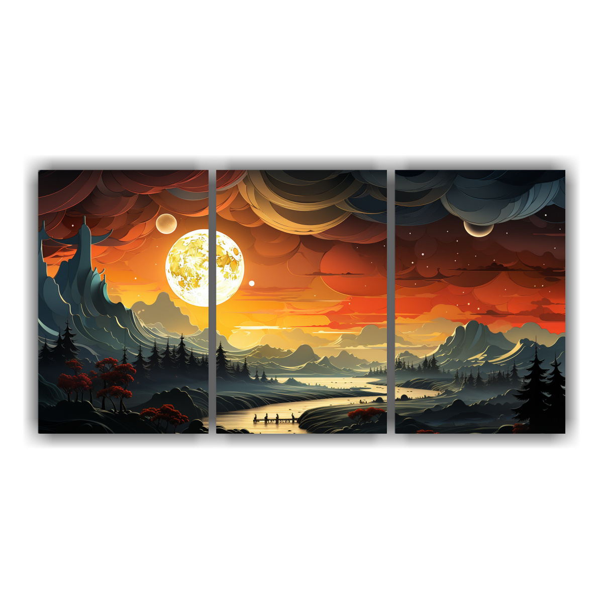 PINTURAS DECORATIVAS VINTAGE ESTILO PLANO 240X120 CM - 1