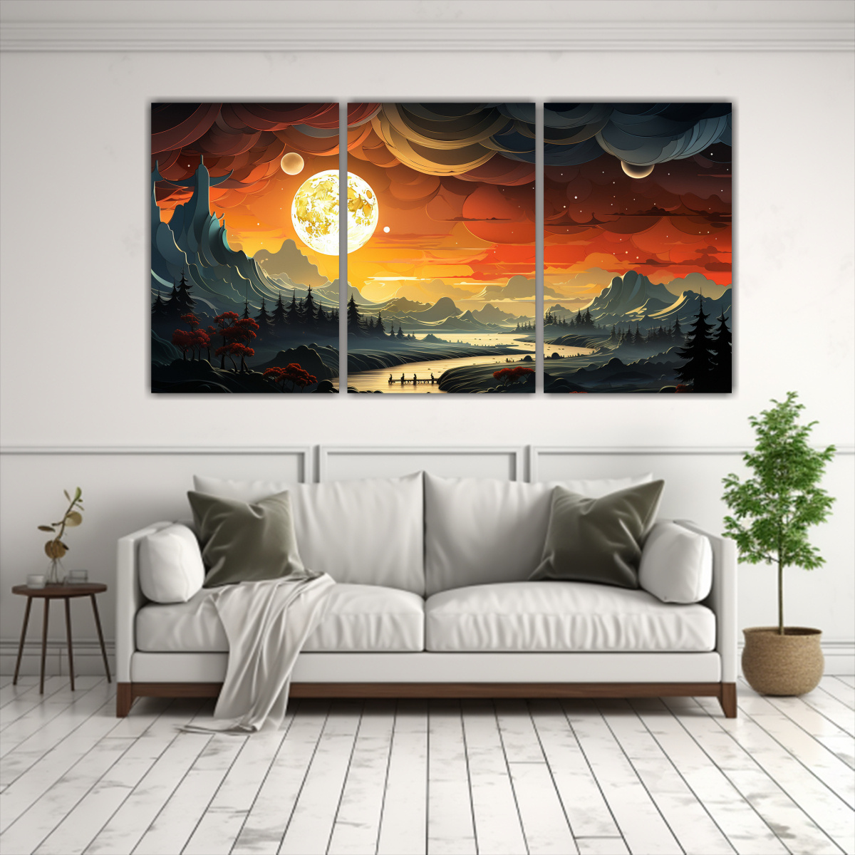 PINTURAS DECORATIVAS VINTAGE ESTILO PLANO 240X120 CM - 2