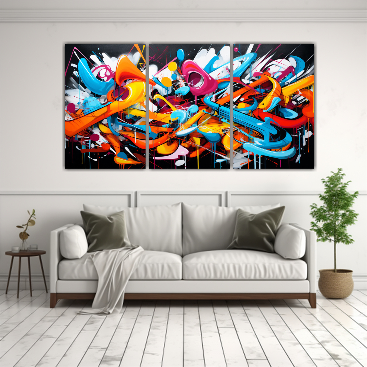 PINTURAS DECORATIVAS DE CUADRO ABSTRACTA CON 180X90 CM - 2