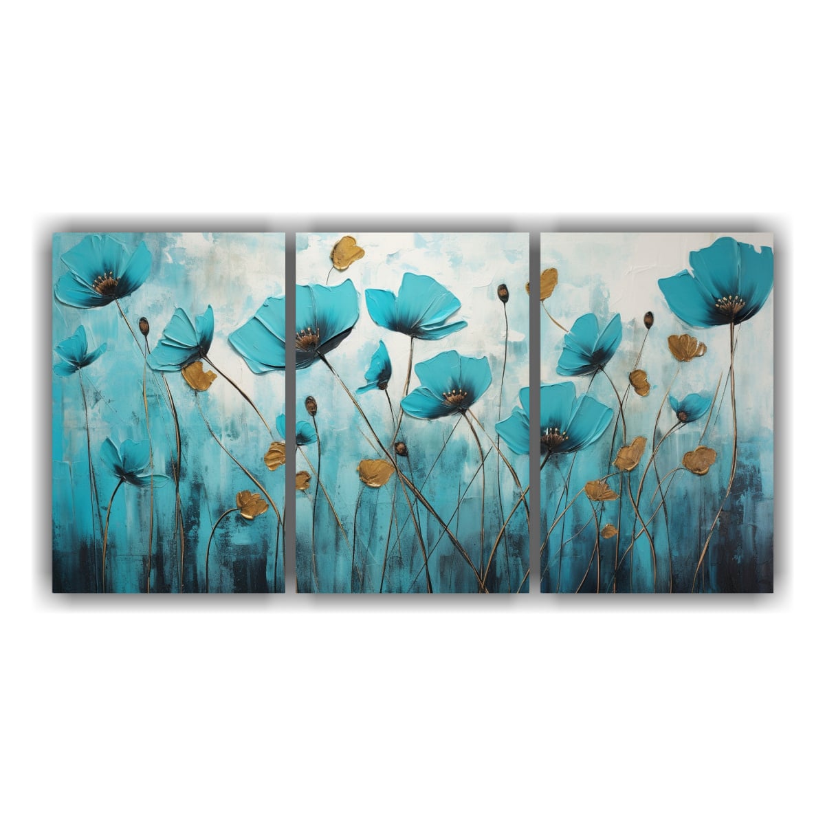 CONJUNTO DE 3 CUADROS TEMÁTICOS PARA SALÓN 240X120 CM - 1
