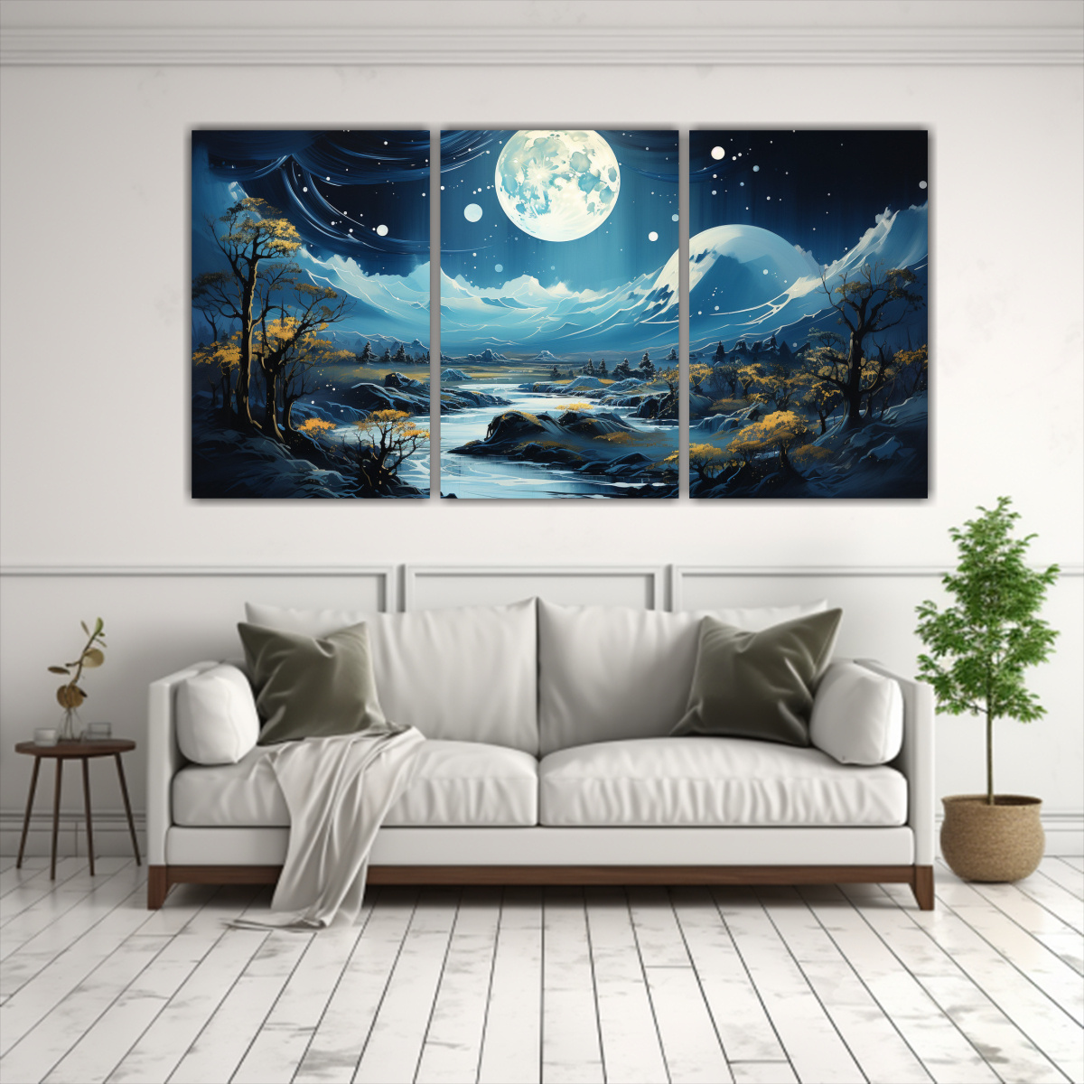 CUADROS VINTAGE CON EFECTO VISUAL DE UNA PINTURA 180X90 CM - 2