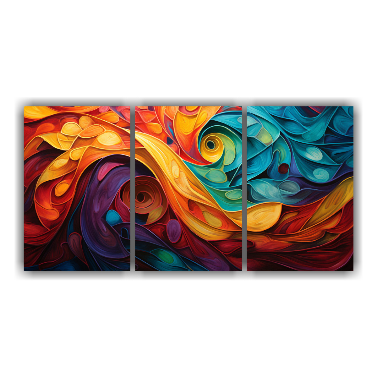 CUADROS ABSTRACTOS INSPIRADOS EN VIBRANTES 240X120 CM - 1